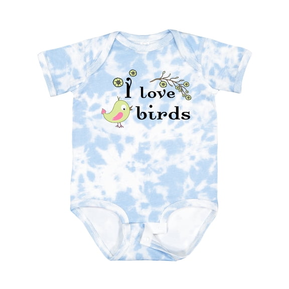 Inktastic I Love Birds Green Boys or Girls Baby Bodysuit