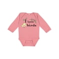 thumbnail image 1 of Inktastic I Love Birds green Boys or Girls Long Sleeve Baby Bodysuit, 1 of 5