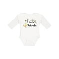 thumbnail image 1 of Inktastic I Love Birds green Boys or Girls Long Sleeve Baby Bodysuit, 1 of 5