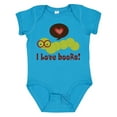 thumbnail image 1 of Inktastic I Love Books Bookworm Boys or Girls Baby Bodysuit, 1 of 5