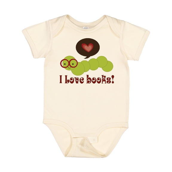 Inktastic I Love Books Bookworm Boys or Girls Baby Bodysuit