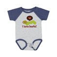thumbnail image 1 of Inktastic I Love Books Bookworm Boys or Girls Baby Bodysuit, 1 of 5