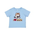 thumbnail image 1 of Inktastic I Love Books Reading Cat Girls Baby T-Shirt, 1 of 5