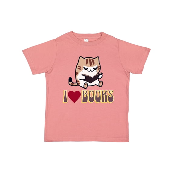 Inktastic I Love Books Reading Cat Girls Toddler T-Shirt