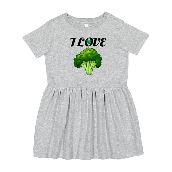 Inktastic I Love Broccoli Girls Toddler Dress
