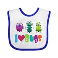 thumbnail image 1 of Inktastic I Love Bugs Boys or Girls Baby Bib, 1 of 4