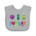 thumbnail image 1 of Inktastic I Love Bugs Boys or Girls Baby Bib, 1 of 4