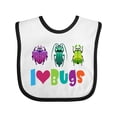 thumbnail image 2 of Inktastic Nana And Papaw Love Me Retro Flowered Baby Bib - Product Details 2 of 14