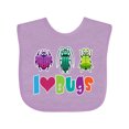 thumbnail image 1 of Inktastic I Love Bugs Boys or Girls Baby Bib, 1 of 4