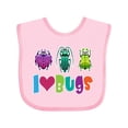 thumbnail image 1 of Inktastic I Love Bugs Boys or Girls Baby Bib, 1 of 4