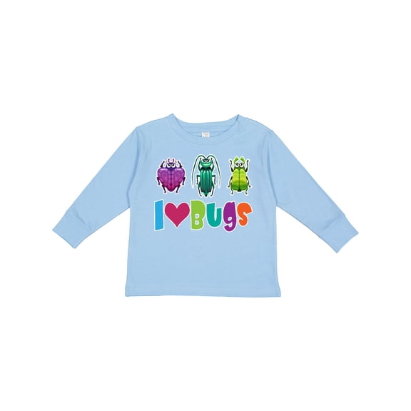 Inktastic I Love Bugs Boys or Girls Long Sleeve Toddler T-Shirt