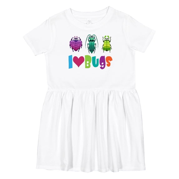 Inktastic I Love Bugs Girls Toddler Dress