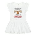 thumbnail image 1 of Inktastic I Love Butter Tarts and Poutine I Moose Be Canadian Pun Girls Baby Dress, 1 of 5
