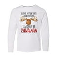 thumbnail image 1 of Inktastic I Love Butter Tarts and Poutine I Moose Be Canadian Pun Long Sleeve Youth T-Shirt, 1 of 5