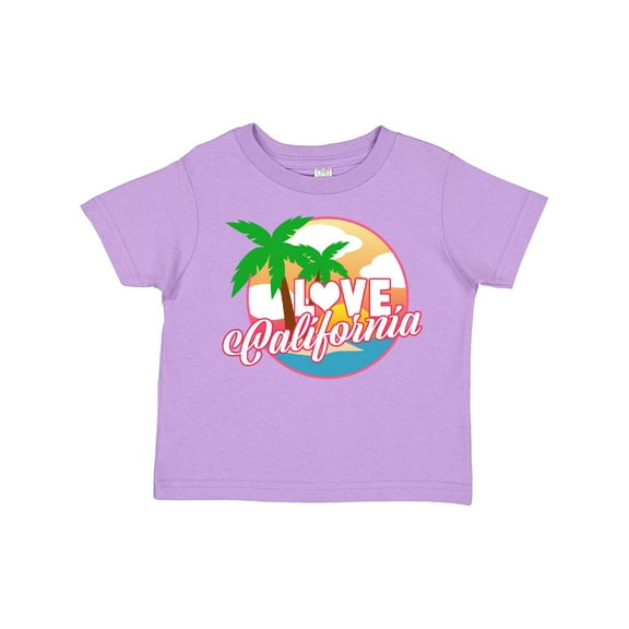 Inktastic I Love California with Ocean and Palm Trees Boys or Girls Toddler T-Shirt