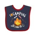 thumbnail image 1 of Inktastic I Love Camping- Campfire, Hot Dog, Marshmallows Boys or Girls Baby Bib, 1 of 4
