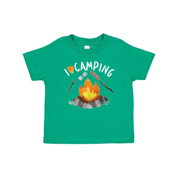 Inktastic I Love Camping- Campfire, Hot Dog, Marshmallows Boys or Girls Baby T-Shirt