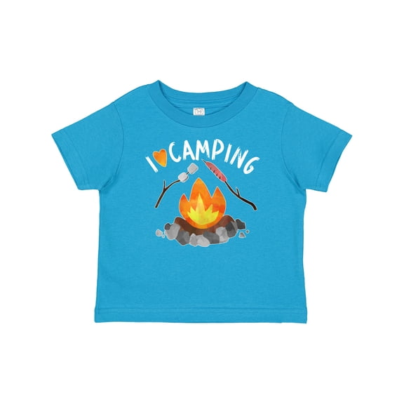 Inktastic I Love Camping- Campfire, Hot Dog, Marshmallows Boys or Girls Baby T-Shirt