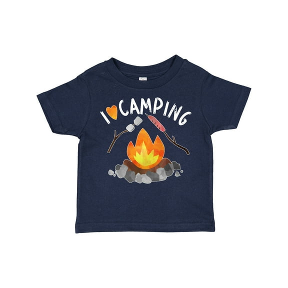 Inktastic I Love Camping- Campfire, Hot Dog, Marshmallows Boys or Girls Toddler T-Shirt