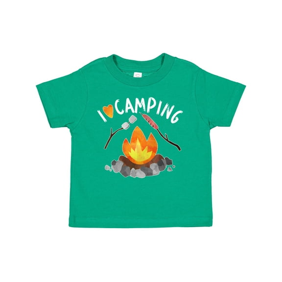 Inktastic I Love Camping- Campfire, Hot Dog, Marshmallows Boys or Girls Toddler T-Shirt