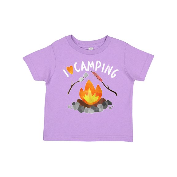 Inktastic I Love Camping- Campfire, Hot Dog, Marshmallows Boys or Girls Toddler T-Shirt