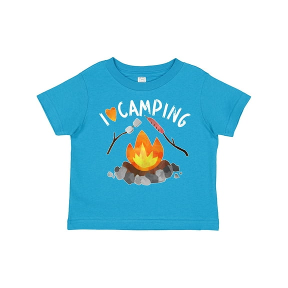 Inktastic I Love Camping- Campfire, Hot Dog, Marshmallows Boys or Girls Toddler T-Shirt