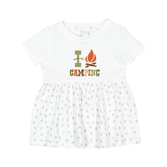 Inktastic I Love Camping Girls Baby Dress