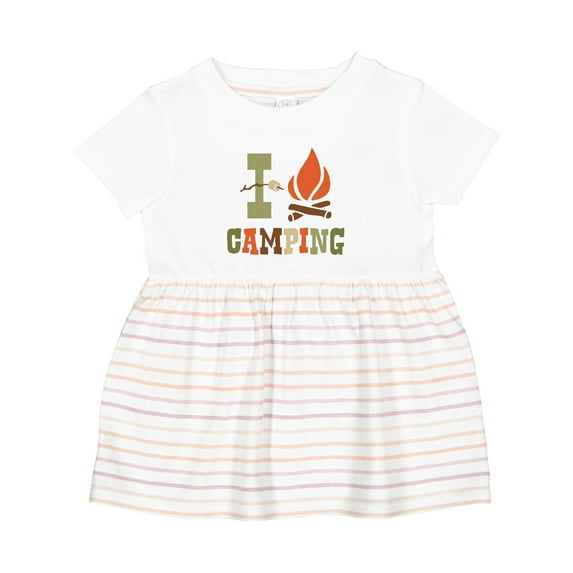 Inktastic I Love Camping Girls Baby Dress
