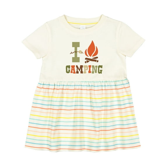 Inktastic I Love Camping Girls Baby Dress