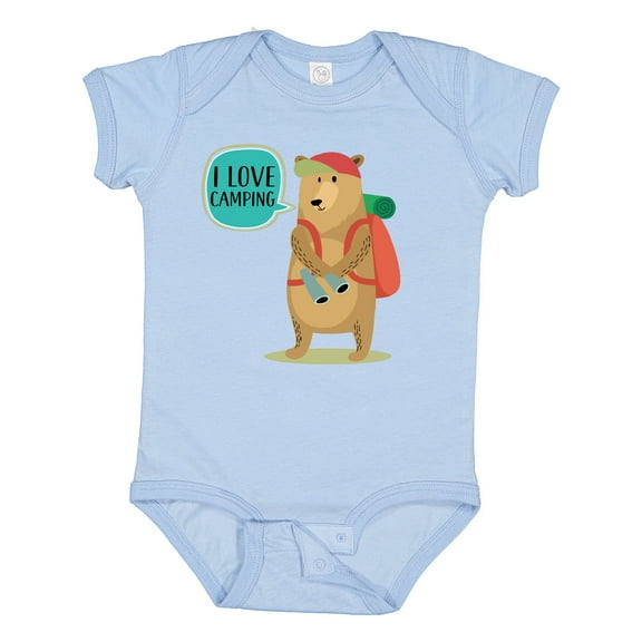 Inktastic I Love Camping Summer Camp Boys or Girls Baby Bodysuit