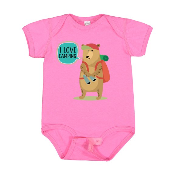 Inktastic I Love Camping Summer Camp Boys or Girls Baby Bodysuit
