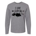 thumbnail image 1 of Inktastic I Love Camping- Tent and Trees Long Sleeve T-Shirt, 1 of 5