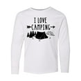 thumbnail image 1 of Inktastic I Love Camping- Tent and Trees Long Sleeve Youth T-Shirt, 1 of 5
