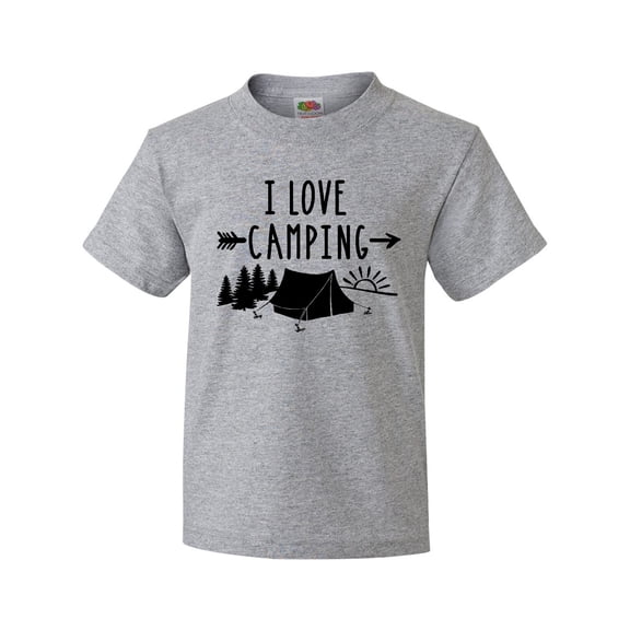 Inktastic I Love Camping- Tent and Trees Youth T-Shirt