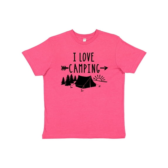 Inktastic I Love Camping- Tent and Trees Youth T-Shirt