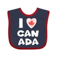 thumbnail image 1 of Inktastic I Love Canada Heart with Maple Leaf Boys or Girls Baby Bib, 1 of 4