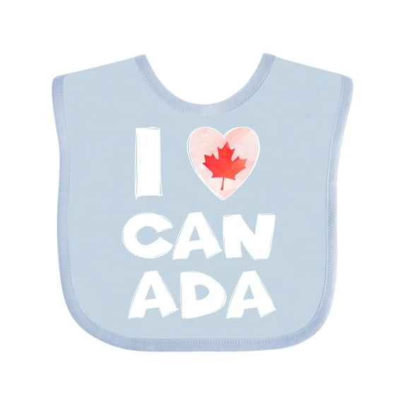 Inktastic I Love Canada Heart with Maple Leaf Boys or Girls Baby Bib
