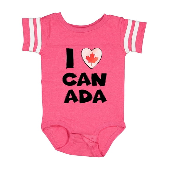 Inktastic I Love Canada Heart with Maple Leaf Boys or Girls Baby Bodysuit