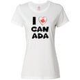 thumbnail image 1 of Inktastic I Love Canada Heart with Maple Leaf Women's T-Shirt, 1 of 5