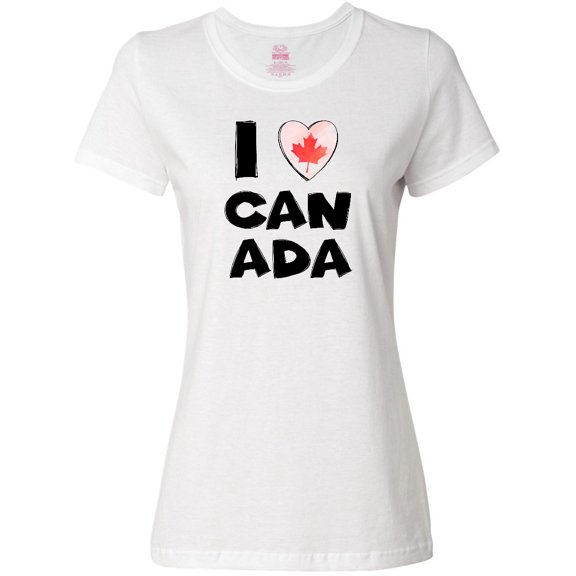 Inktastic I Love Canada Heart with Maple Leaf Women's T-Shirt