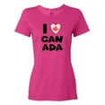 thumbnail image 1 of Inktastic I Love Canada Heart with Maple Leaf Women's T-Shirt, 1 of 5