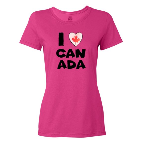 Inktastic I Love Canada Heart with Maple Leaf Women's T-Shirt