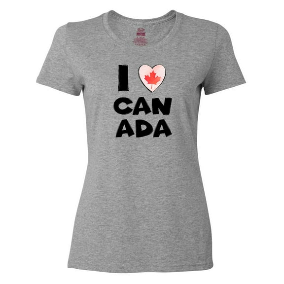 Inktastic I Love Canada Heart with Maple Leaf Women's T-Shirt