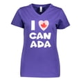 thumbnail image 1 of Inktastic I Love Canada Heart with Maple Leaf Women's V-Neck T-Shirt, 1 of 5
