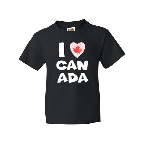 Inktastic I Love Canada Heart with Maple Leaf Youth T-Shirt