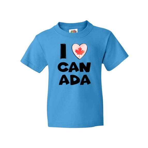 Inktastic I Love Canada Heart with Maple Leaf Youth T-Shirt