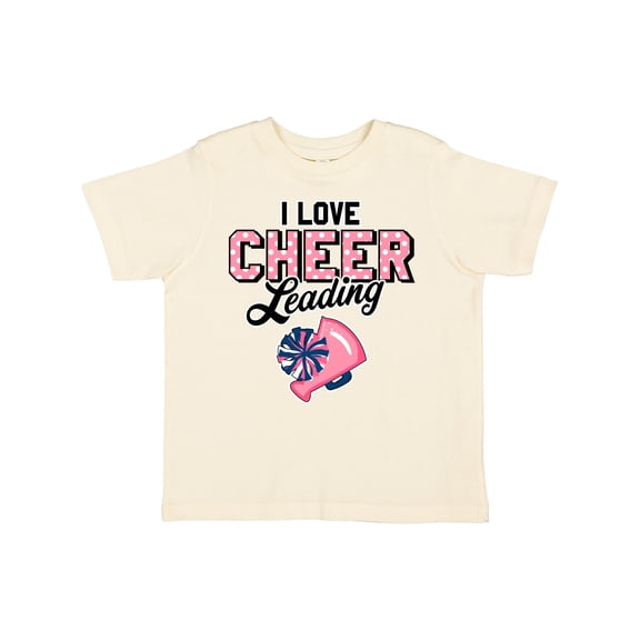 Inktastic I Love Cheerleading with Pom Poms and Megaphone Girls Toddler T-Shirt