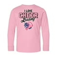 thumbnail image 1 of Inktastic I Love Cheerleading with Pom Poms and Megaphone Long Sleeve Youth T-Shirt, 1 of 5