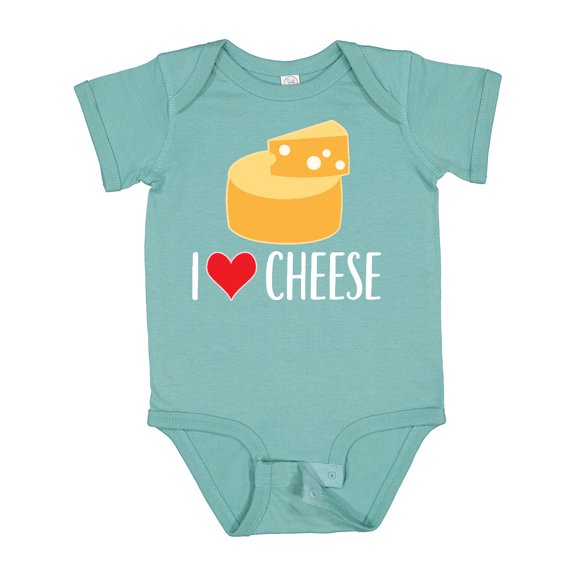 Inktastic I Love Cheese Funny Cheese Lover Boys or Girls Baby Bodysuit
