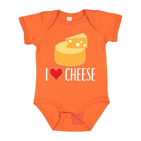 Inktastic I Love Cheese Funny Cheese Lover Boys or Girls Baby Bodysuit